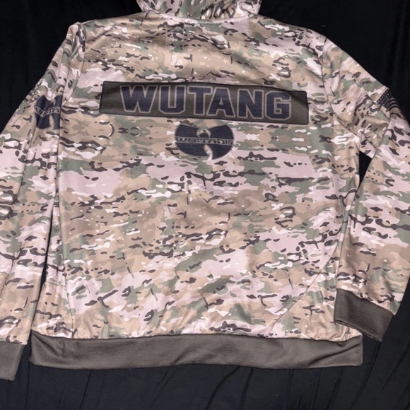 WU TANG CLAN HOODIE XXL MENS CAMO GREEN GREAT CONDITION - Picture 7 of 14